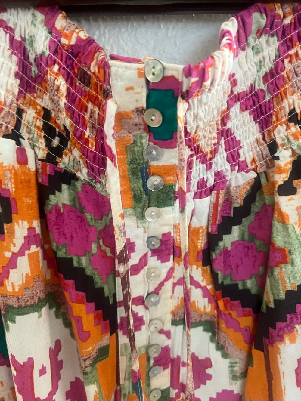 Christian Siriano Pink Orange Multicolor Geometric Maxi Skirt - Picture 6 of 9